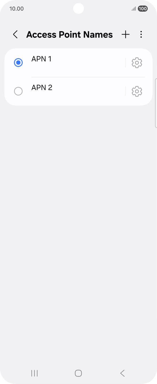 Press the field next to the data connection to activate it. Press the field next to the data connection to activate it.