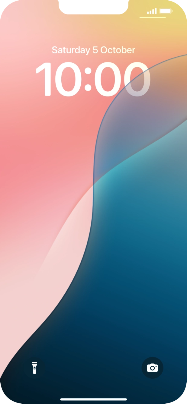 Press and hold anywhere on the lock screen.