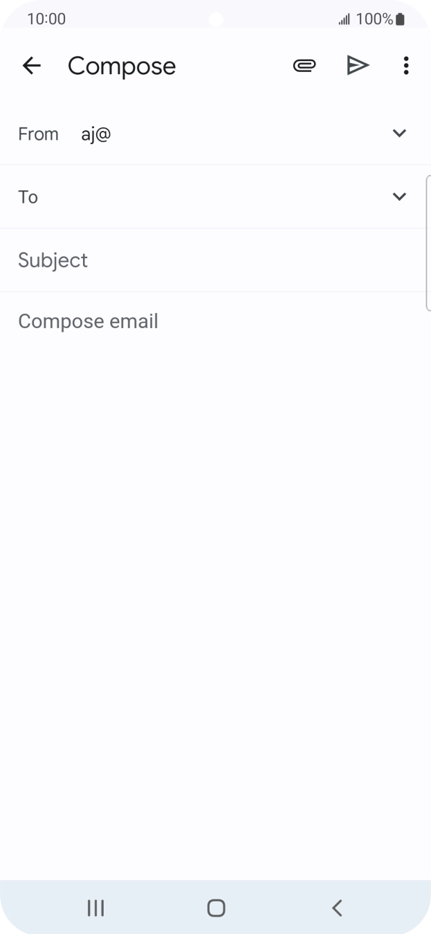 Press the field next to 'To' and key in the first letters of the recipient's name. Press the field next to 'To' and key in the first letters of the recipient's name.