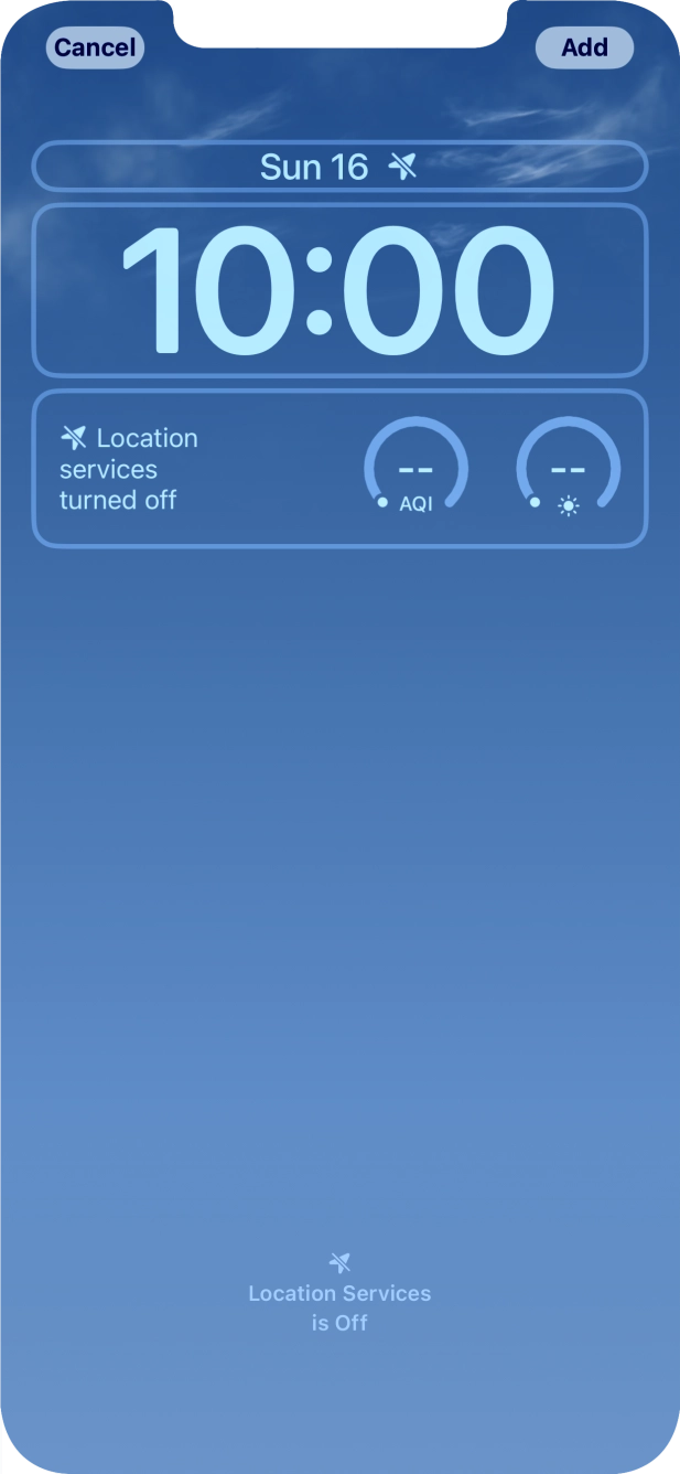 To customise the way the lock screen date is displayed, press the date widget and follow the instructions on the screen to select the required widget display mode.