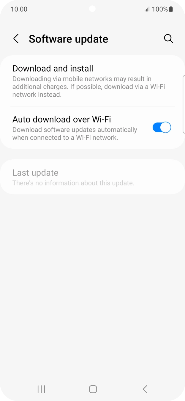 Press Download and install. If a new software version is available, it's displayed. Follow the instructions on the screen to update the phone software.