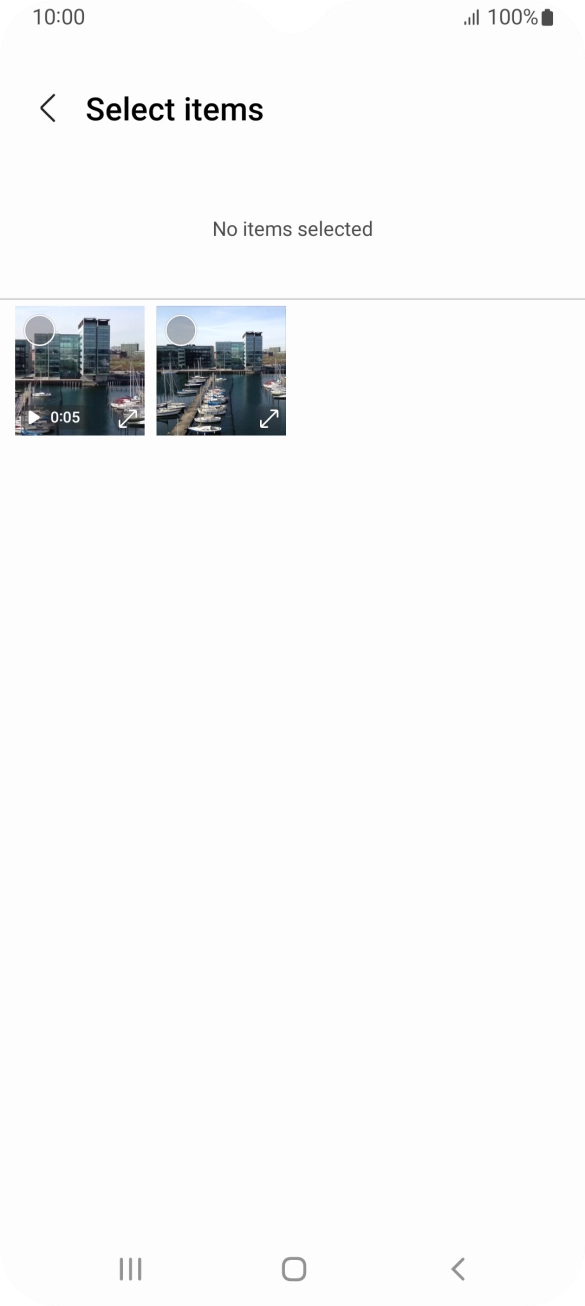 Press the required picture. Press the required picture.