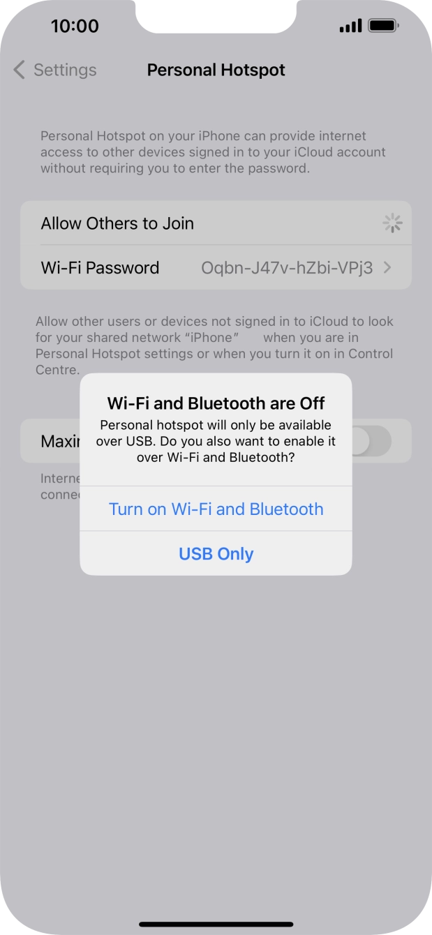 If WiFi is turned off, press Turn on Wi-Fi and Bluetooth.