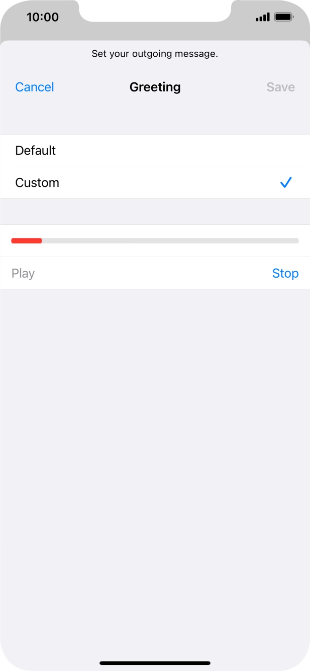 Press Stop to stop recording.