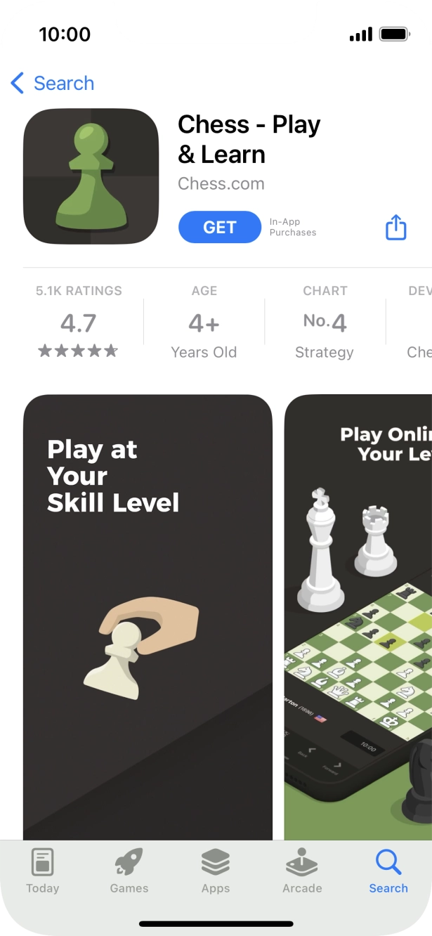 Press GET and follow the instructions on the screen to install the app.