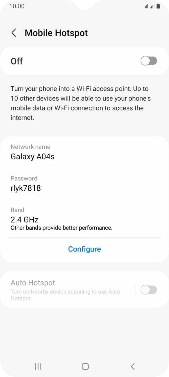 Press Configure. Press Configure.