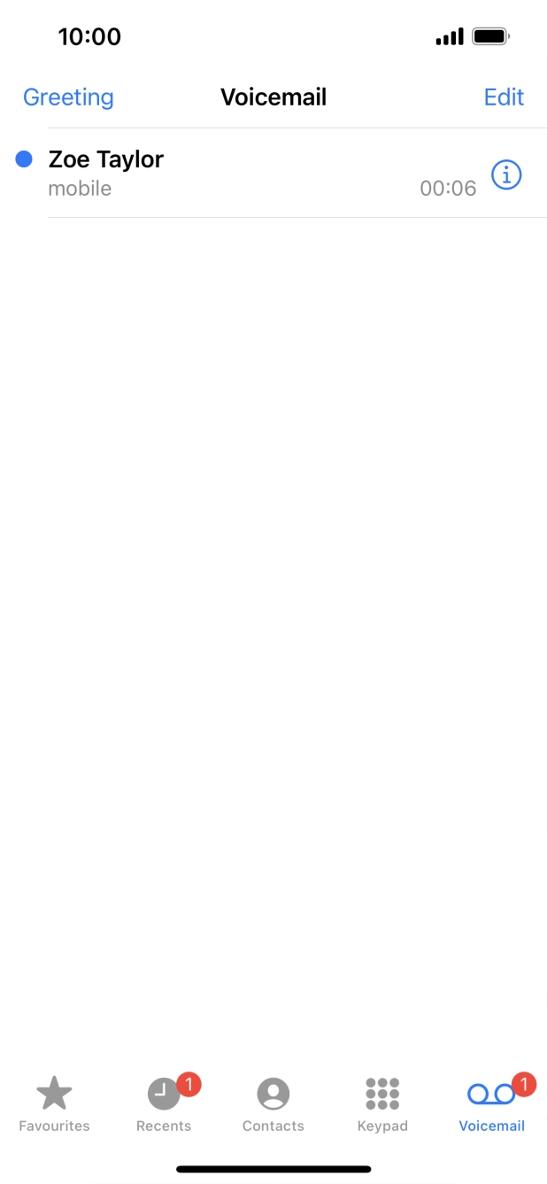 Press the required message.