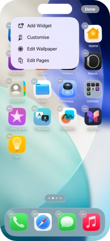 Press Customise.