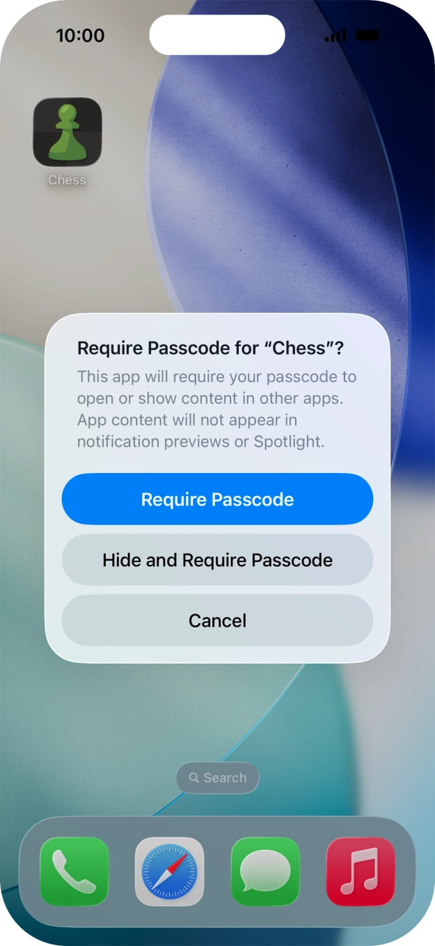 Press Require Passcode.