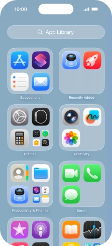 Press the required app.
