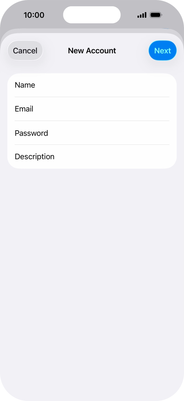 Press Description and key in the required name.
