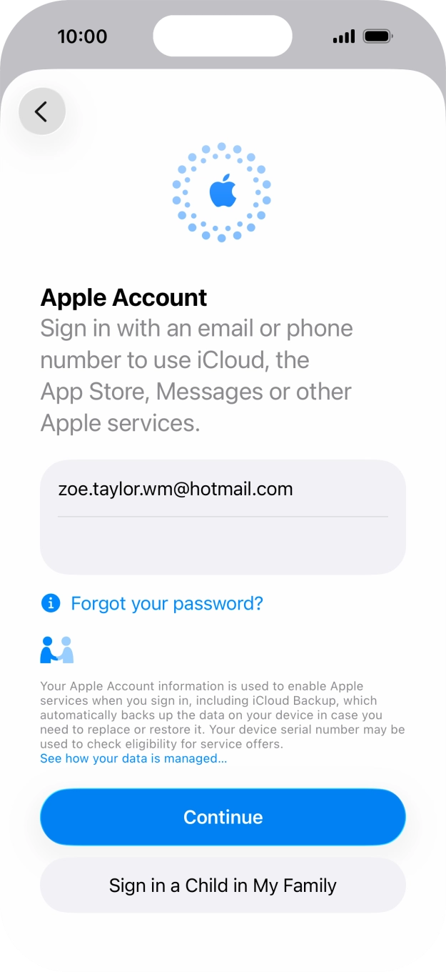 Press Continue. Press Continue.
