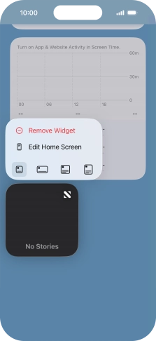 Press Remove Widget.