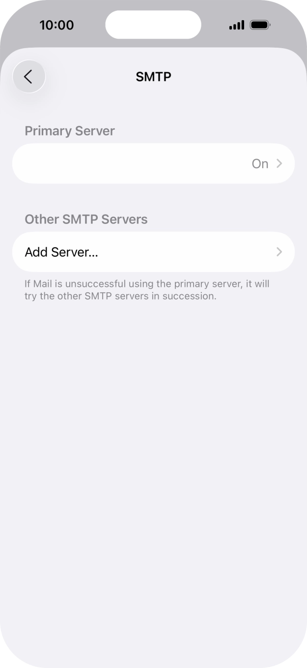 Press the field below 'Primary Server'.