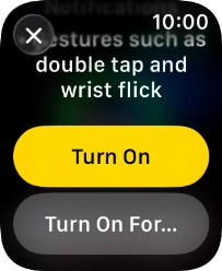 Press Turn On.
