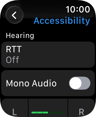 Press the required category below 'Hearing' and follow the instructions on the screen to select the required settings.