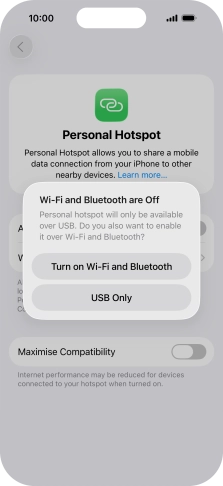 If WiFi is turned off, press Turn on Wi-Fi and Bluetooth.