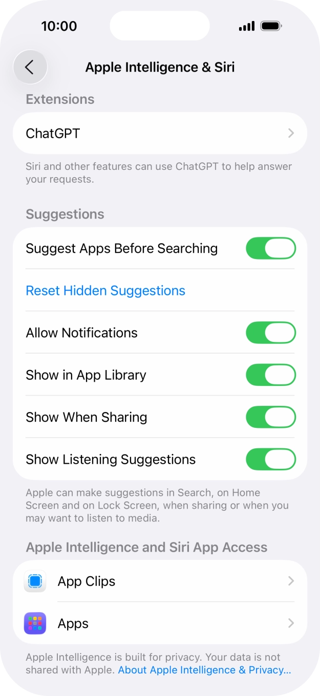 Press the required app. Press the required app.