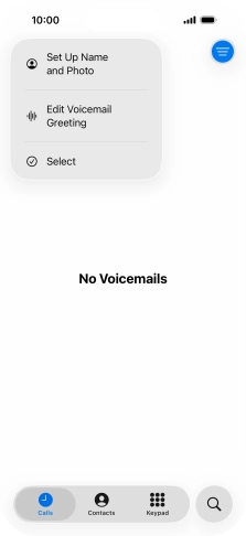 Press Edit Voicemail Greeting.