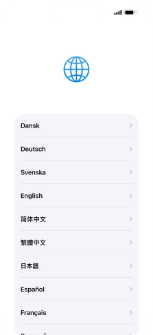 Press the required language. Press the required language.
