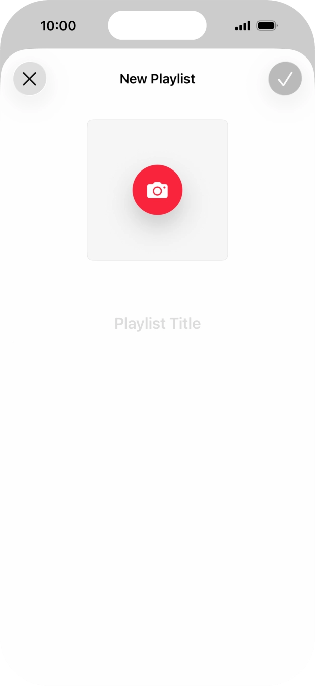 Press the text input field and key in a name for the playlist.
