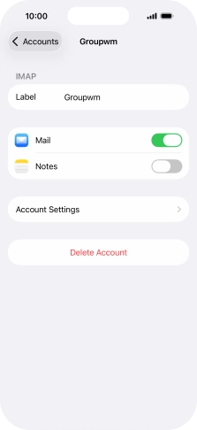 Press Account Settings.