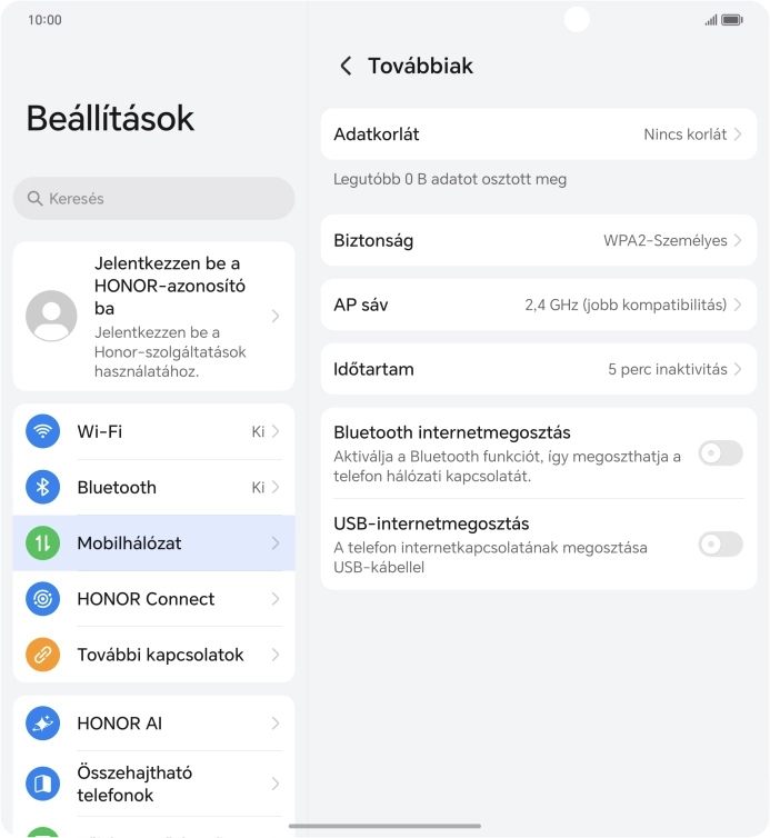 Válaszd a Biztonság lehetőséget.