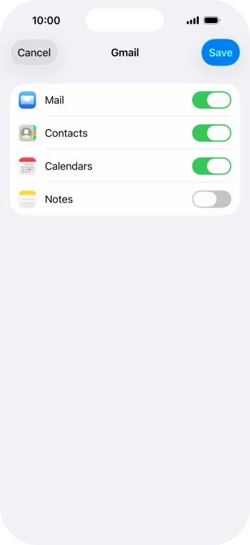 If this screen is displayed, you email account has been recognised and set up automatically. Follow the instructions on the screen to key in more information and finish setting up your phone.
