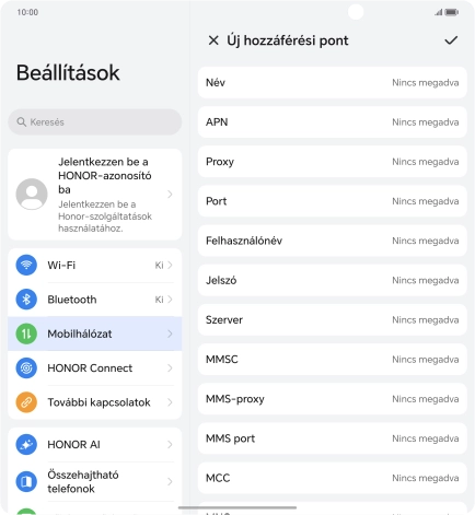 Válaszd a Név lehetőséget.