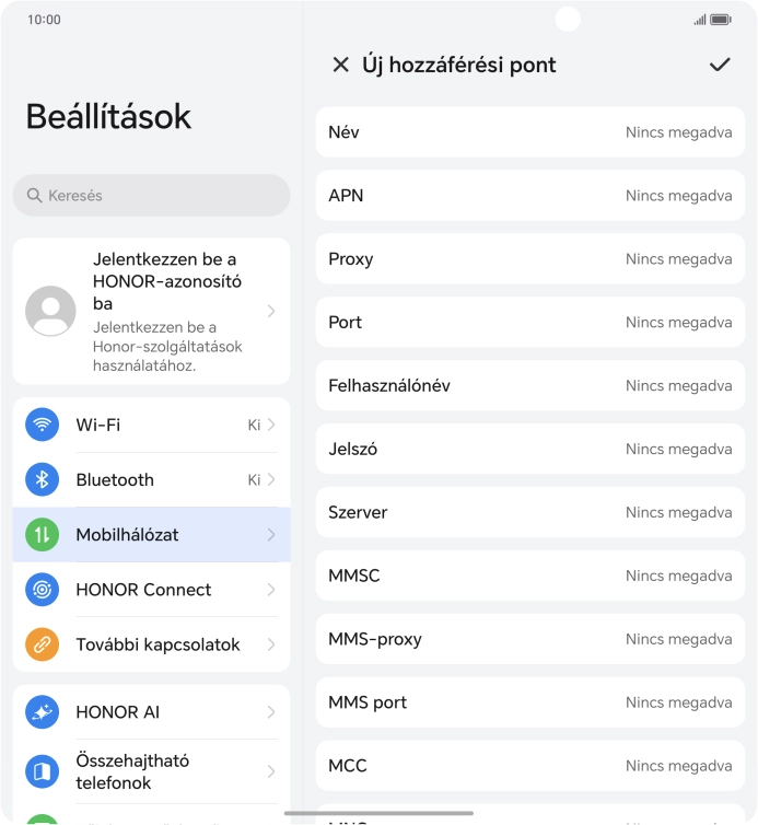 Válaszd a Név lehetőséget.