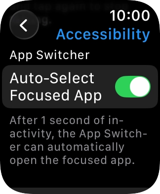 Press the required category below 'App Switcher' and follow the instructions on the screen to select the required settings.