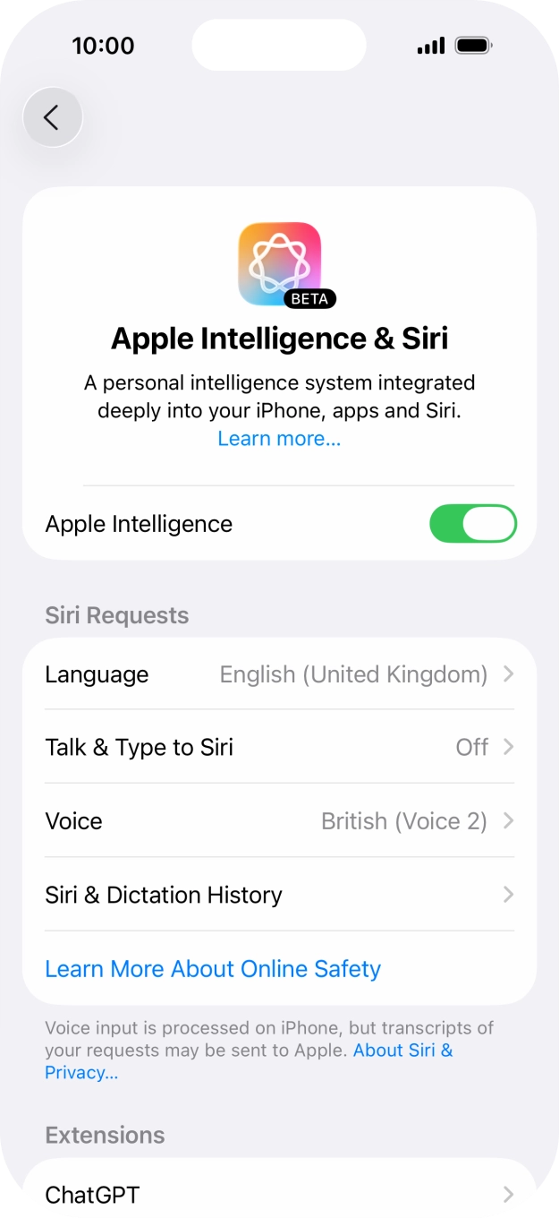Press Talk & Type to Siri. Press Talk & Type to Siri.