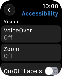 Press the required category below 'Vision' and follow the instructions on the screen to select the required settings.