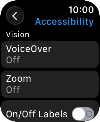 Press the required category below 'Vision' and follow the instructions on the screen to select the required settings.