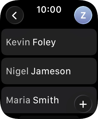 Press the required contact.