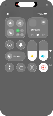Press the screen recording icon to stop the recording.