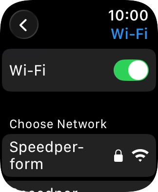 Press the required WiFi network.