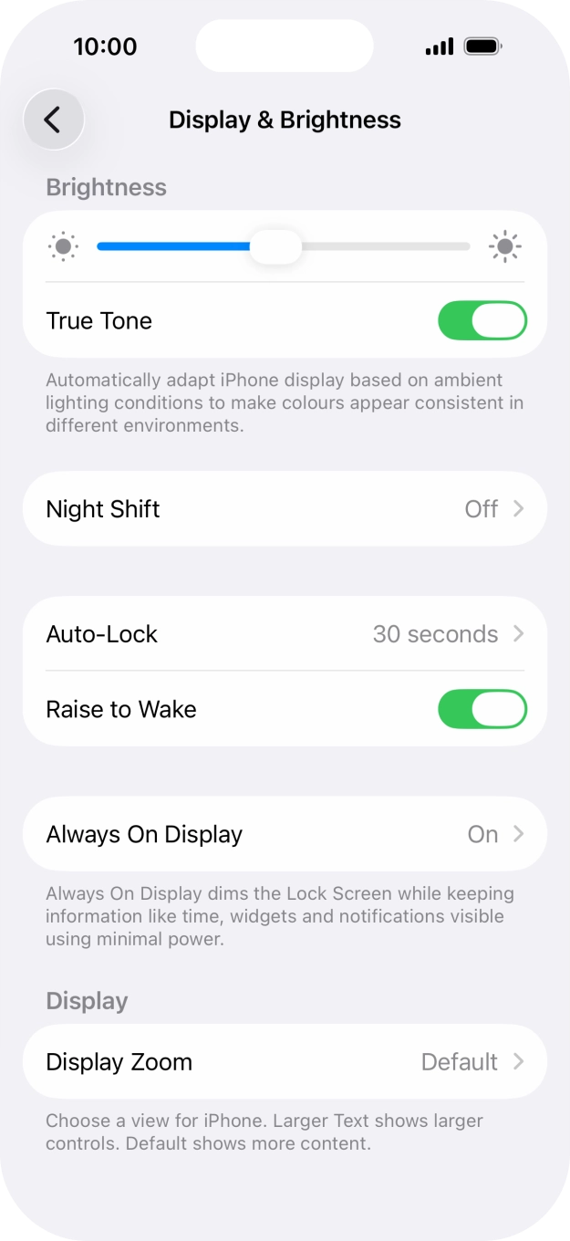 Press Always On Display.