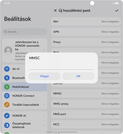 Írd be azt, hogy http://mms.vodafone.hu/servlets/mms, és válaszd az OK lehetőséget.