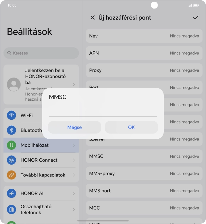 Írd be azt, hogy http://mms.vodafone.hu/servlets/mms, és válaszd az OK lehetőséget.