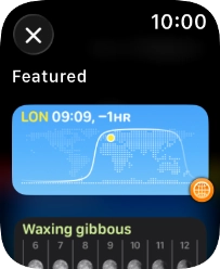 Press the required widget.