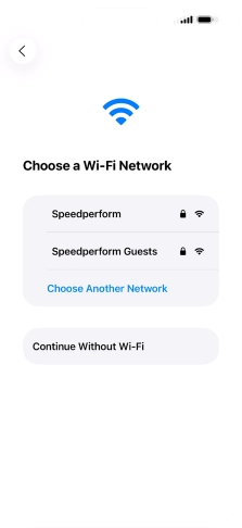 Press the required WiFi network. Press the required WiFi network.
