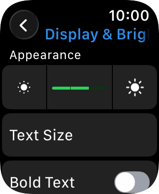 Press the brightness icons to set the required brightness. Press the brightness icons to set the required brightness.
