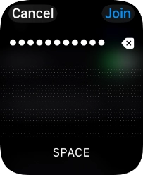 Key in the password for the WiFi network and press Join.