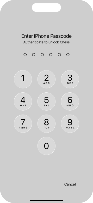 Use the lock code you created. The app is now no longer locked.