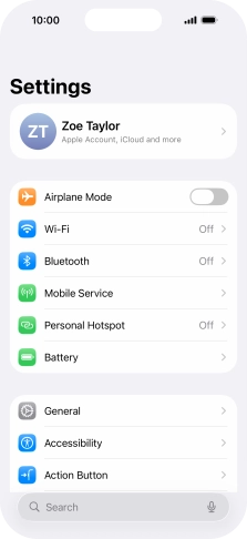 Press Personal Hotspot.