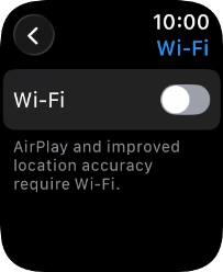 Press the indicator next to 'Wi-Fi' to turn on the function.