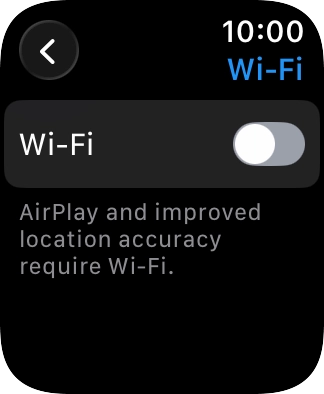 Press the indicator next to 'Wi-Fi' to turn on the function.