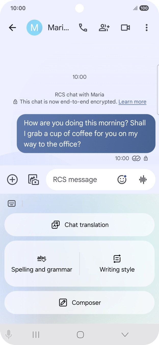Press Chat translation. Press Chat translation.
