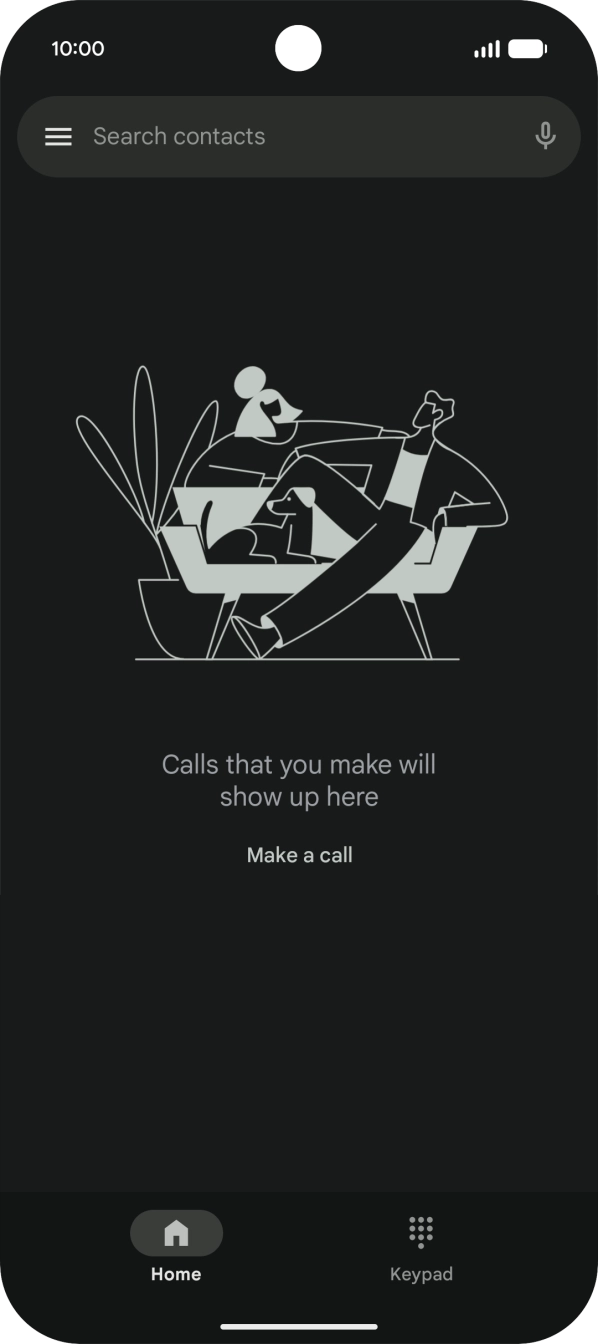 Press the menu icon.
